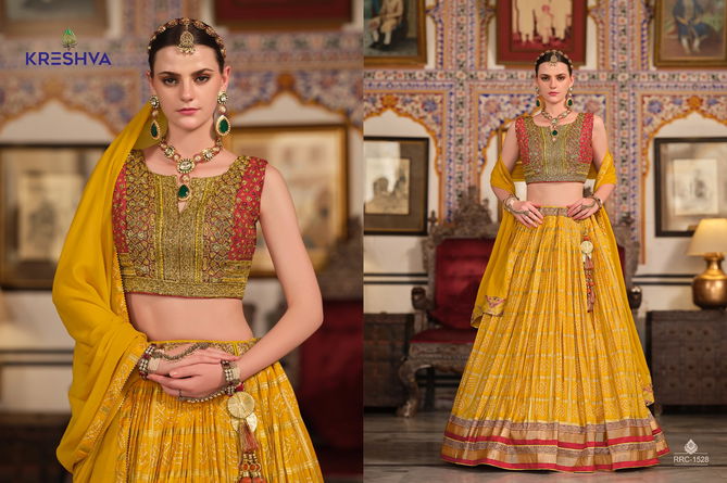 Raghavi By Kreshva Silk Wedding Wear Lehenga Choli Orders In India